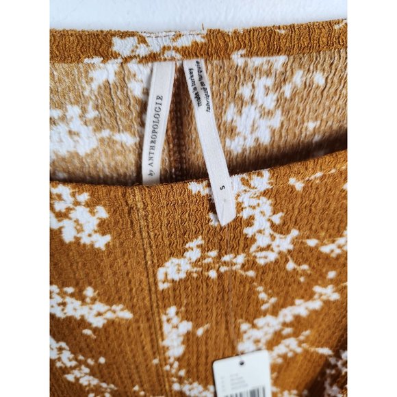 Anthropologie Women's Sz. S Gold Floral Amber Dolman Blouse NWT - Picture 3 of 8